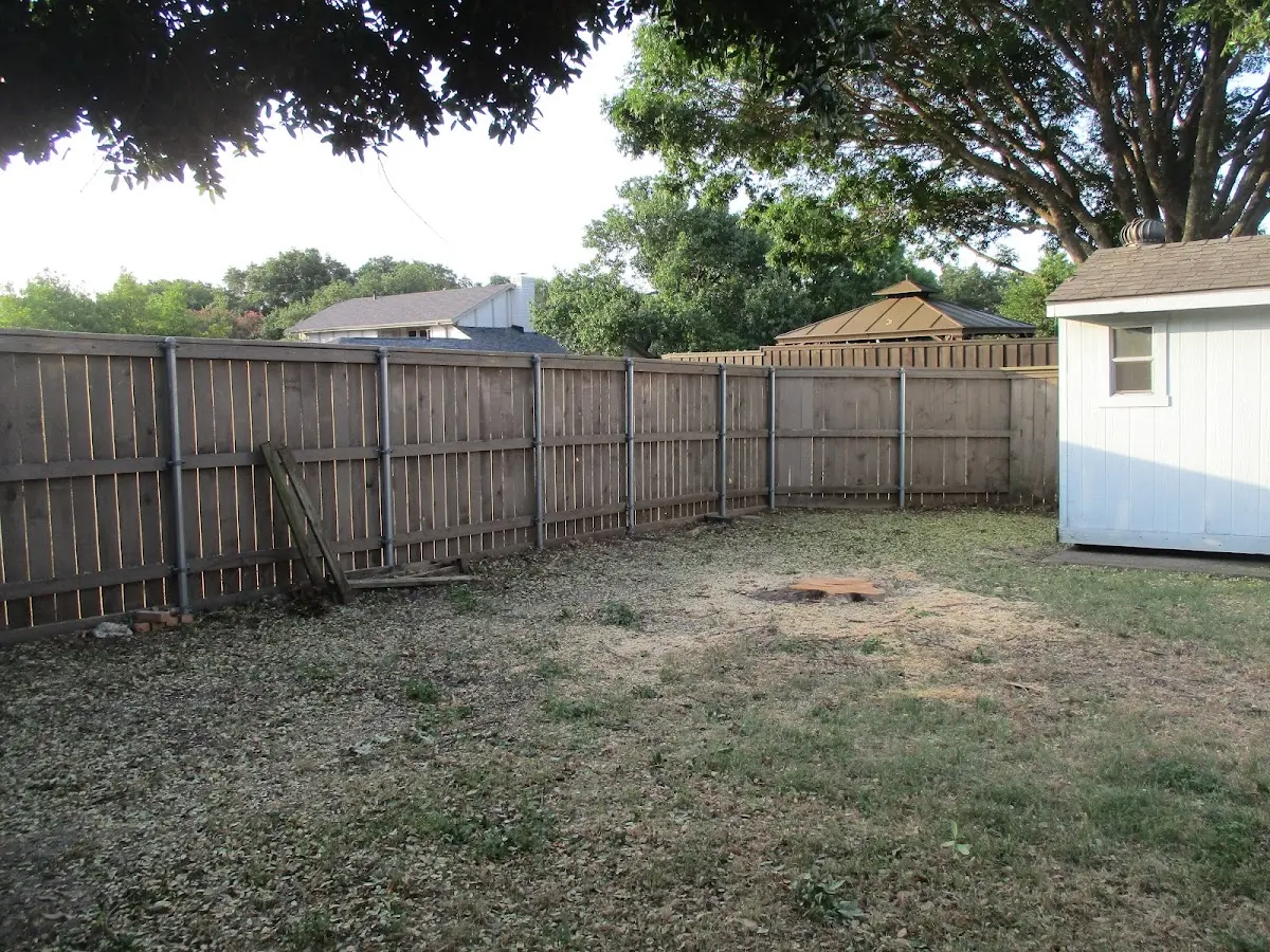 Cleared yard after professional tree removal in Bremond